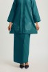 Nona Embroidered Kebarung Turquoise Green